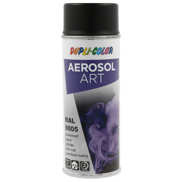 photo-Bombe de peinture - Noir encre - RAL 9005 - Satiné - Tous supports - Aérosol Art