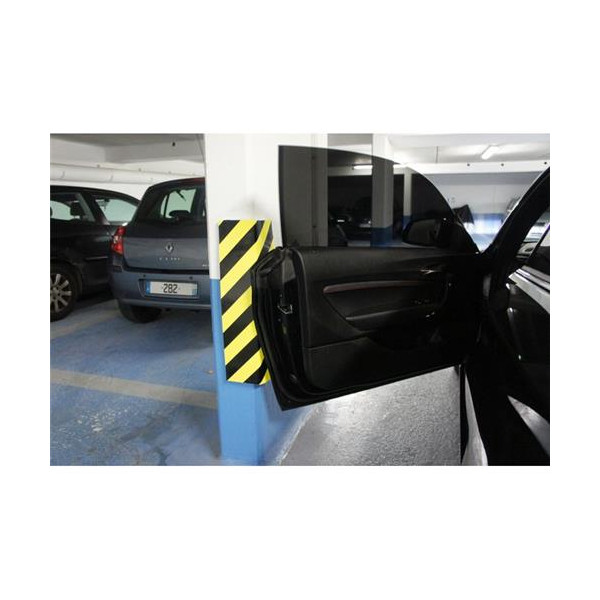 Protection d'angle - Mur - Mousse - Adhésive - Noir et jaune - 73x30cm