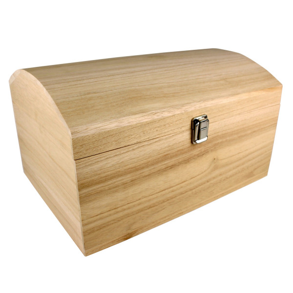 Photo - Coffre - Avec couvercle bombé - Bois - A décorer - 35x25x19,5 cm - Ctop