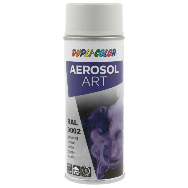photo-Bombe de peinture - Gris blanc - RAL 9002 - Brillant - Tous supports - Aérosol Art