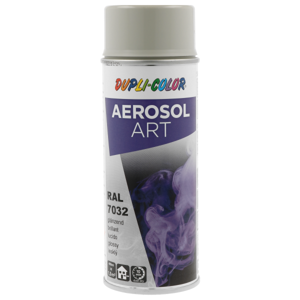 photo-Bombe de peinture - Gris - RAL 7032 - Brillant - Tous supports - Aérosol Art