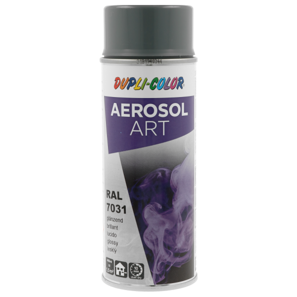 photo-Bombe de peinture - Gris bleu - RAL 7031 - Brillant - Tous supports - Aérosol Art