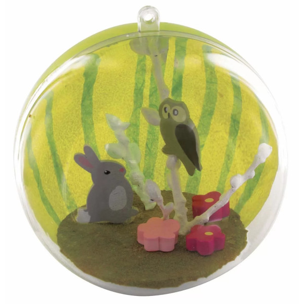 Boule en plastique transparent - A remplir et personnaliser - 12 cm de diamètre - Ctop