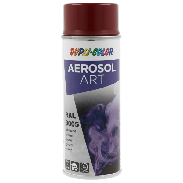 photo-Bombe de peinture - Rouge vin - RAL 3005 - Brillant - Tous supports - Aérosol Art