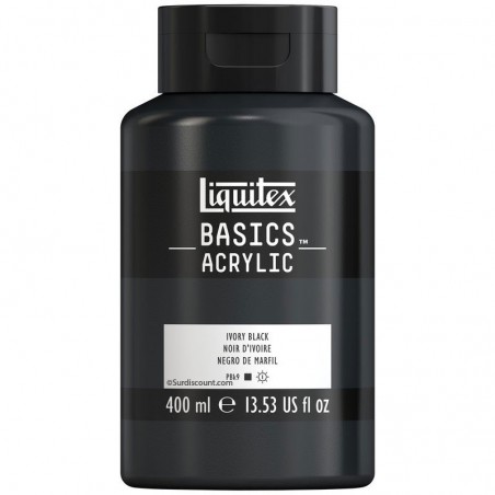 photo-Peinture acrylique - Noir d'ivoire - 244 - Liquitex Basics acrylic - Pot 400ml