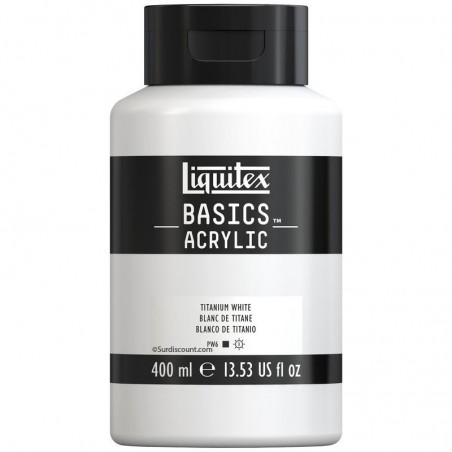 photo-Peinture acrylique - Blanc de Titane - 432 - Liquitex Basics acrylic - Pot 400ml