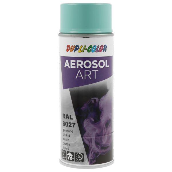 photo-Bombe de peinture - Vert clair - RAL 6027 - Brillant - Tous supports - Aérosol Art