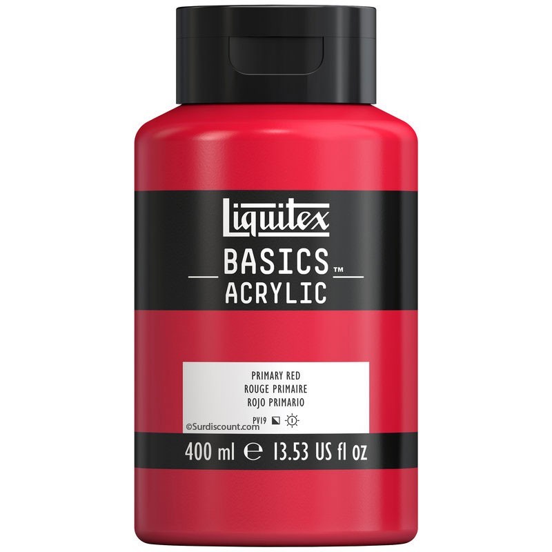 photo-Peinture acrylique - Rouge primaire - 415 - Liquitex Basics acrylic - Pot 400ml