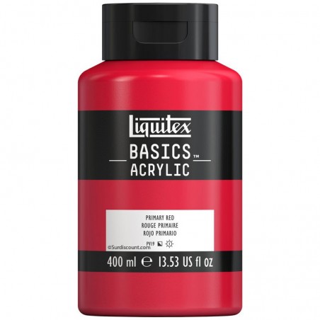photo-Peinture acrylique - Rouge primaire - 415 - Liquitex Basics acrylic - Pot 400ml