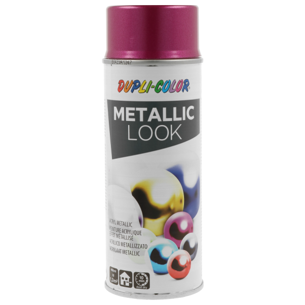 photo-Bombe de peinture - Effet métallisé - Pourpre - Tous supports - Dupli-color - 400ml