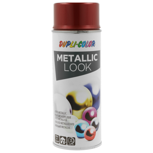 photo-Bombe de peinture - Effet métallisé - Rouge - Tous supports - Dupli-color - 400ml