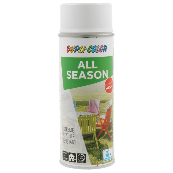 photo-Bombe de peinture - Extra robuste - Blanc - RAL 9003 - Brillant - Tous supports - All season