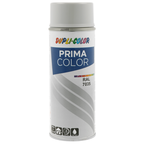 photo-Bombe de peinture acrylique - Gris clair - RAL 7035 - Brillant - Tous supports - Prima Color - 400ml