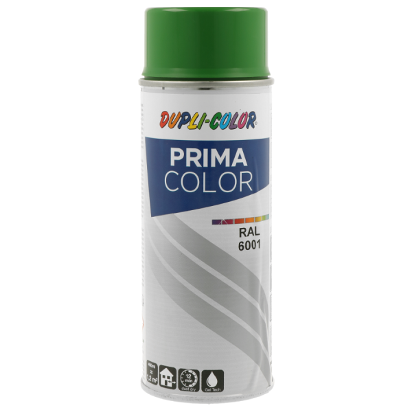 photo-Bombe de peinture acrylique - Vert émeraude - RAL 6001 - Brillant - Tous supports - Prima Color - 400ml