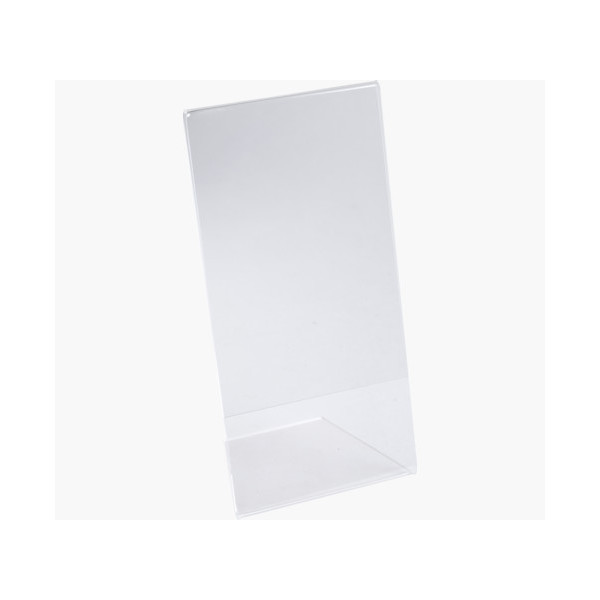 Porte-visuel - Présentoir - DL - Incliné - Transparent - Pour photo, menu, document