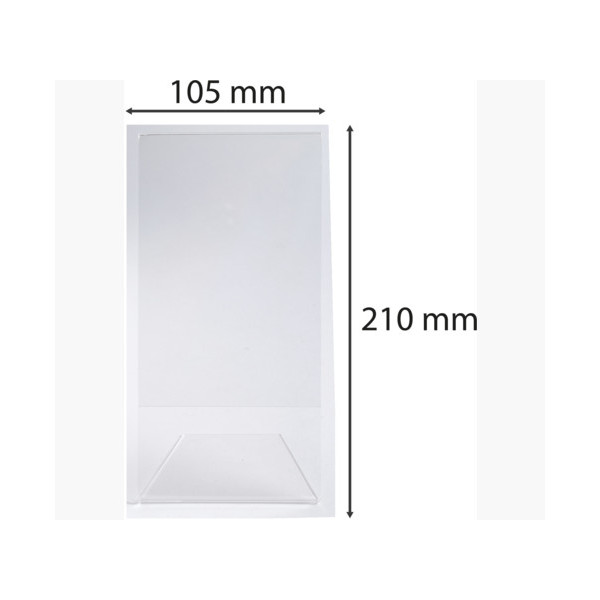 Porte-visuel - Présentoir - DL - Incliné - Transparent - Pour photo, menu, document