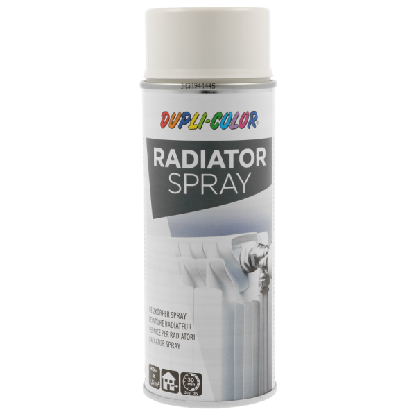 photo-Bombe de peinture pour radiateur - Blanc satiné - Résistant chaleur - 400ml - Dupli-color