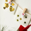 Mini drapeau - Fanion - Feutrine - Numéro et chiffre - Pour calendrier de l'Avent