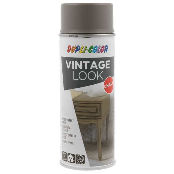 photo-Bombe de peinture - Gris - Effet vintage - Peinture à la craie - Vintage look - 400ml