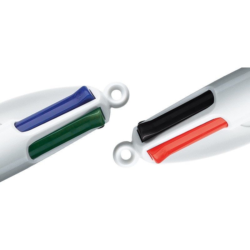 Stylo - 4 Couleurs - Pointe Moyenne - Bic - Corps Métal Rose | Surdiscount