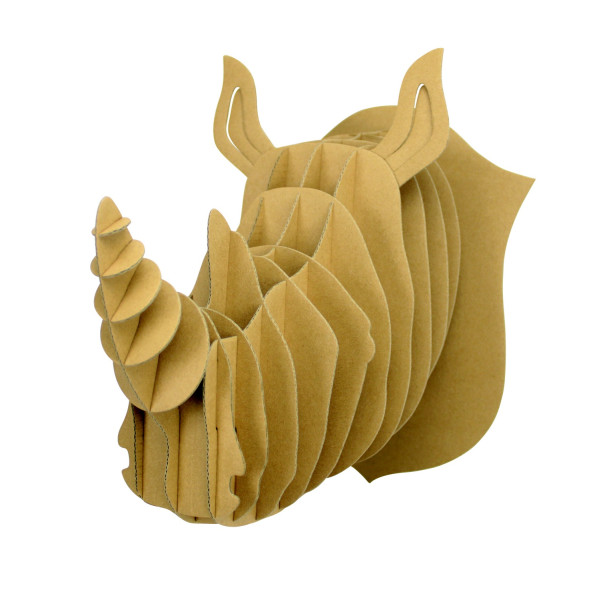 photo - Trophée - Rhinocéros - Carton - A assembler - CTOP