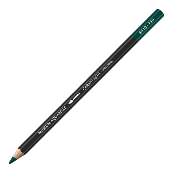 photo-Crayon de couleur - Aquarelle - Vert sapin foncé - Caran d'Ache - Museum Aquarelle