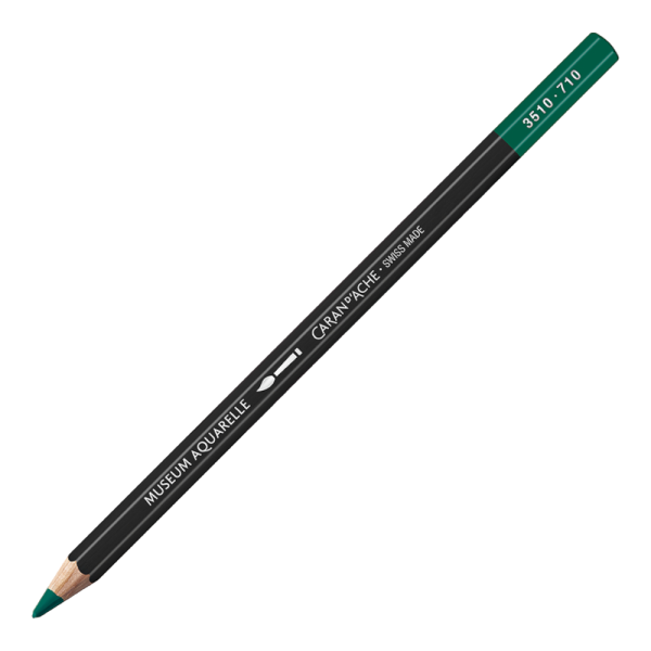 photo-Crayon de couleur - Aquarelle - Vert de phtalocyanine - Caran d'Ache - Museum Aquarelle