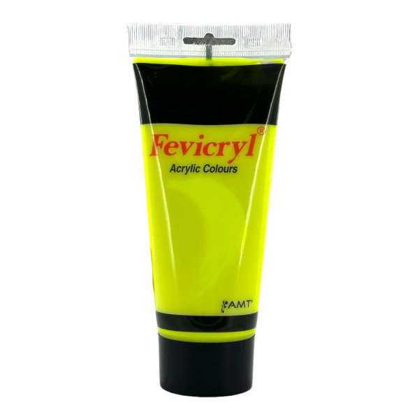 photo-Peinture Acrylique en tube Jaune fluo 200ml - Amt