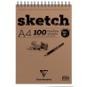 photo-Bloc - Dessin - Croquis - A4 - Avec spirale - 100 feuilles - Sketch - Clairefontaine