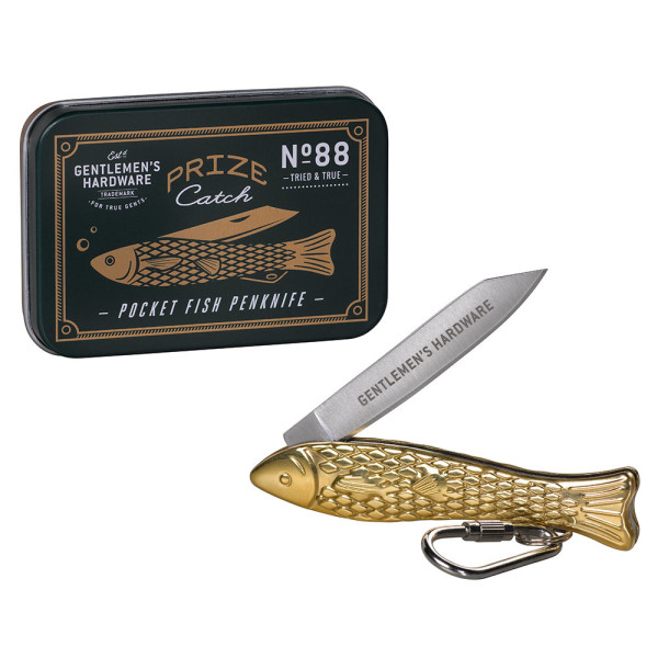 photo-Couteau de pêche - Métal - Pliable - Avec mousqueton - Idées cadeaux