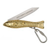 Couteau de pêche - Métal - Pliable - Avec mousqueton - Idées cadeaux