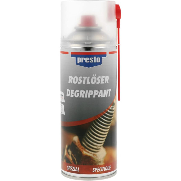 photo-Produit dégrippant - Dissout la rouille - Pièces mécaniques - Métal - Fer - Presto - 400ml