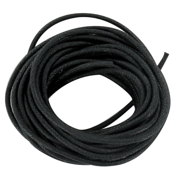 photo - Fils - Coton ciré - Pour bijoux - Couleur noir - 5m de longueur