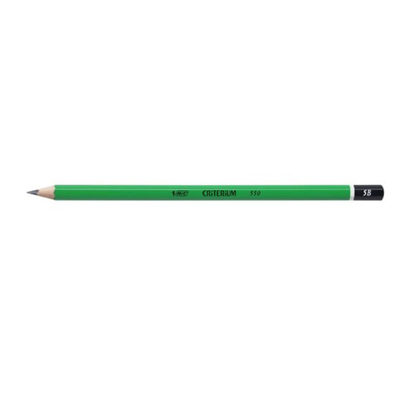 photo-Crayon à papier - 5B - Mine grasse - BIC Criterium 550
