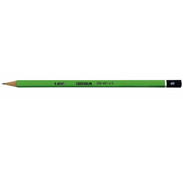12 crayons à papier - 4H - Mine dure - BIC Criterium 550