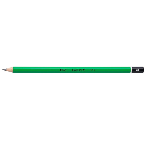 12 crayons à papier - 4B - Mine grasse - BIC Criterium 550