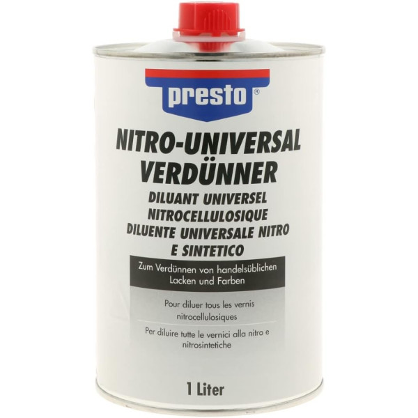 photo-Diluant - Universel - Nitrocellulosique - Pour diluer les vernis nitro - Presto - 1L