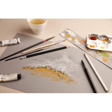 Bloc Paint On Gris Encolle - A4 - 30 Feuilles - Clairefontaine | Surdiscount