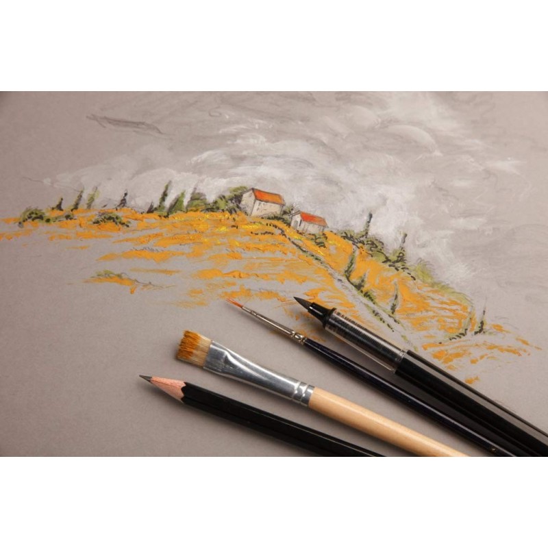 Bloc Paint On Gris Encolle - A4 - 30 Feuilles - Clairefontaine | à seulement 5,99 €