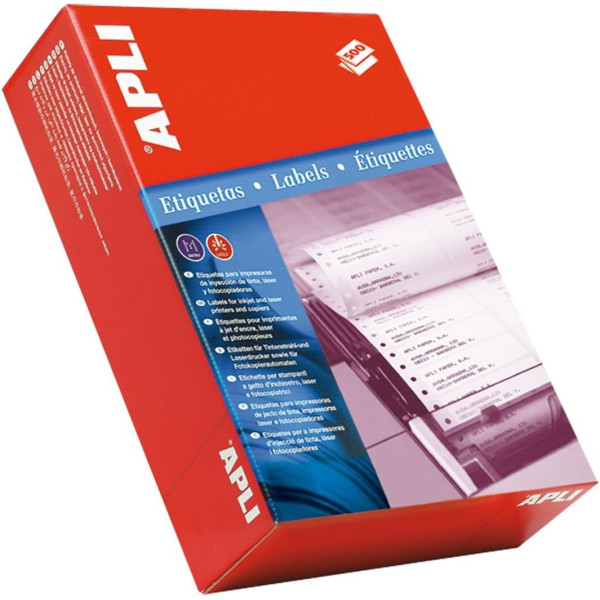 photo-Etiquettes - Blanche - Pour imprimantes matricielles et laser - 88,9x36 - Apli