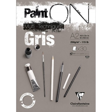 photo-Bloc - A2 - Multi techniques - 30 feuilles - 250g - Clairefontaine - Paint'On