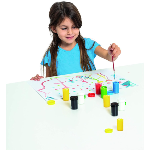 Gouache - Pour enfant - Ecole - Arts plastiques - 6 couleurs - Jovi