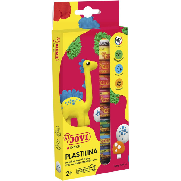 Pâte à modeler - Enfant dès 2 ans - 10 bâtonnets - Plastilina - Jovi