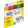 Feutres - Permanent - Tissus - Vêtements - 12 couleurs - Jovi
