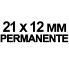 6 rouleaux étiquettes blanches permanente - 21 x 12R - Pour étiqueteuse - Apli