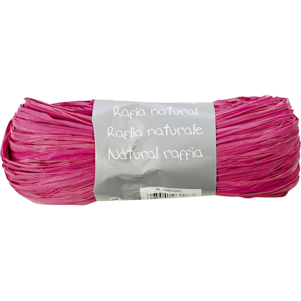 photo-Raphia - Rose opéra - Emballage cadeau - Loisirs créatifs - DIY - 1m50 - Clairefontaine