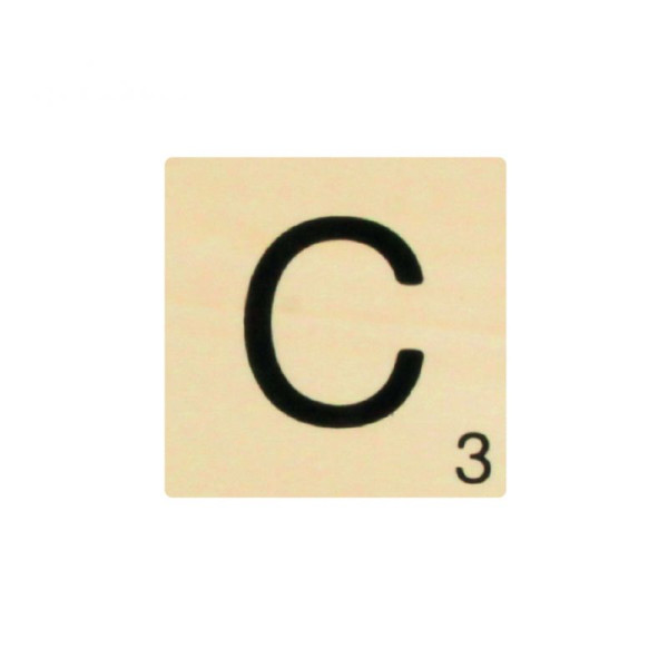 photo - Lettre C - En bois - Décoration - 10x10cm - Ctop