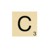 photo - Lettre C - En bois - Décoration - 10x10cm - Ctop