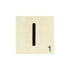 photo - Lettre I - En bois - Décoration - 10x10cm - Ctop