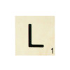 photo - Lettre L - En bois - Décoration - 10x10cm - Ctop